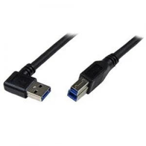 Image of StarTech.com 1m USB 3 Cable Right Angle BK