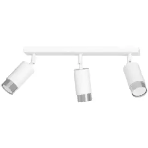 Image of Emibig Hiro White/Chrome Ceiling Spotlight Bar 3x GU10