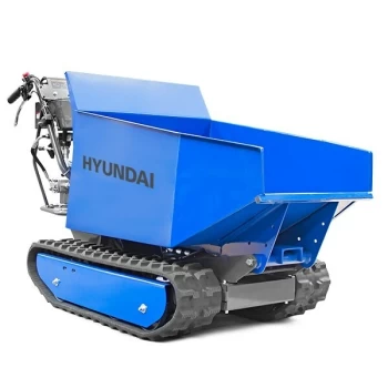 image of Hyundai 196cc Petrol 500kg Payload Tracked Mini Dumper / Power Barrow / Transporter HYTD500