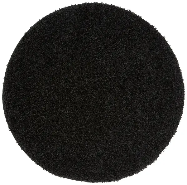 image of Buddy Mat Buddy Plain Circle Cut Pile Rug - 100x100cm - Black