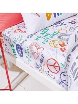 Image of Born To Be Brave Organic Cotton Fitted Sheet - Single, Multi