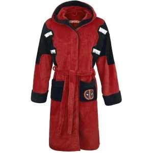 image of Deadpool Official Marvel Fleece Adult Dressing Gown Bathrobe - One Size