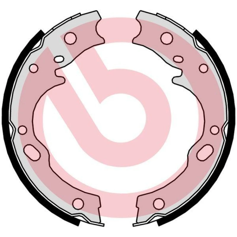 Image of BREMBO Handbrake shoes BREMBO S 34 509