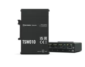 Image of Teltonika TSW010 DIN Rain Switch 5 x RJ45 ports 10/100 Mbps (TSW010000000)