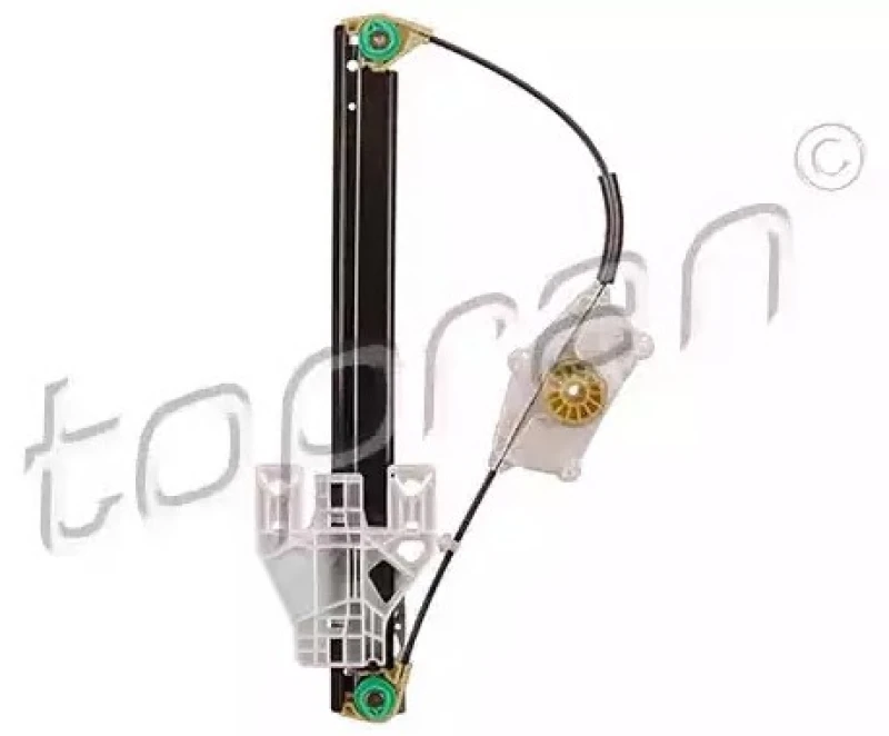 Image of TOPRAN 114 696 Window regulator Right Rear, Operating Mode: Electric, without electric motor Window Winder (1561)