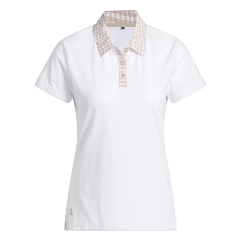 Image of adidas Womens Short-Sleeve Performance Polo Shirt White female 8 (XS)