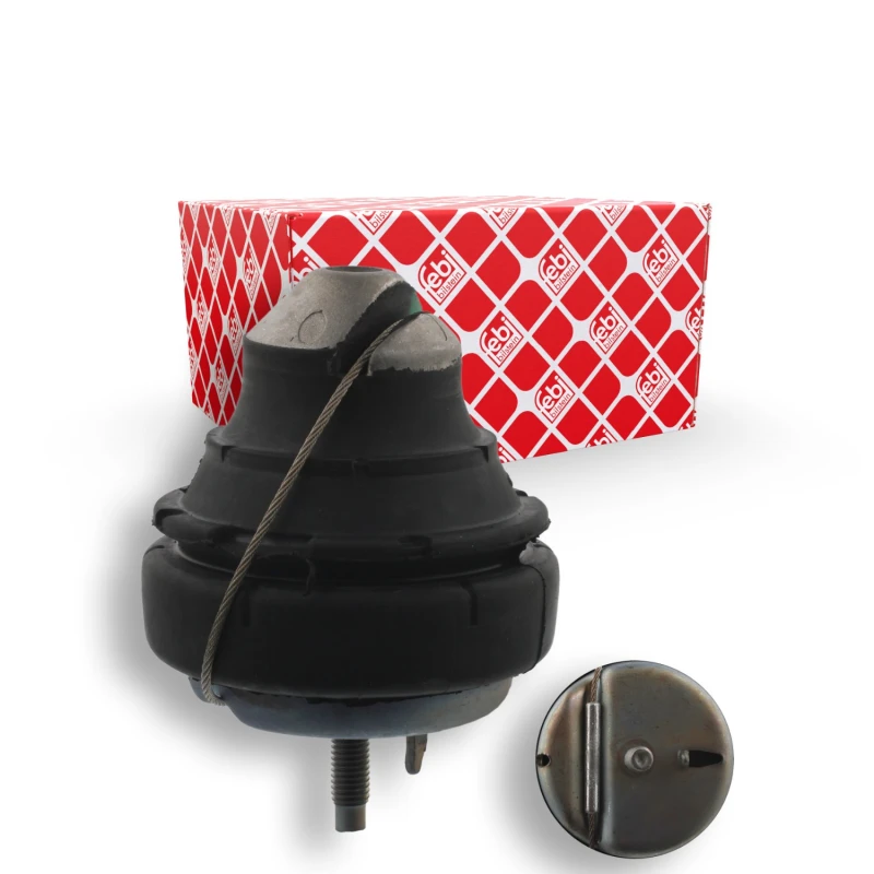Image of FEBI BILSTEIN 09583 Engine mount Front, Hydro Mount Elastomer Engine Mounting (247)