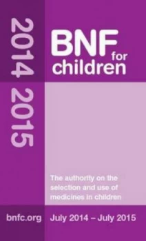 Image of Bnf for Children 2014-2015 bnfc by Paediatric Formulary Committee Paperback