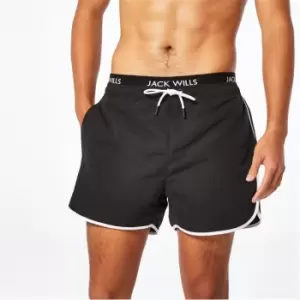 image of Jack Wills Pull On Woven Twill Shorts - Black