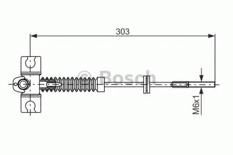 Image of Handbrake cable Bosch 1 987 477 982