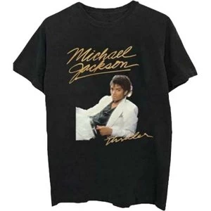 image of Michael Jackson - Thriller White Suit Mens X-Large T-Shirt - Black