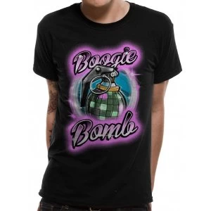 image of Fortnite - Unisex Medium Boogie Bomb Airbrush Youth T-Shirt (Black)