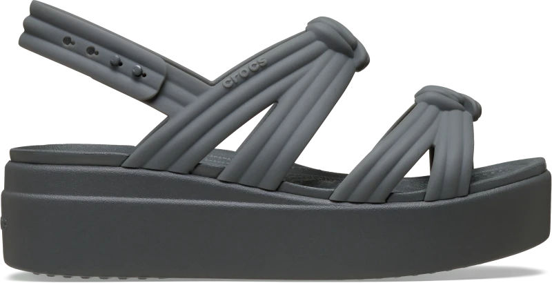 Image of Crocs Women Brooklyn Low Knot Sandals Carbon 3