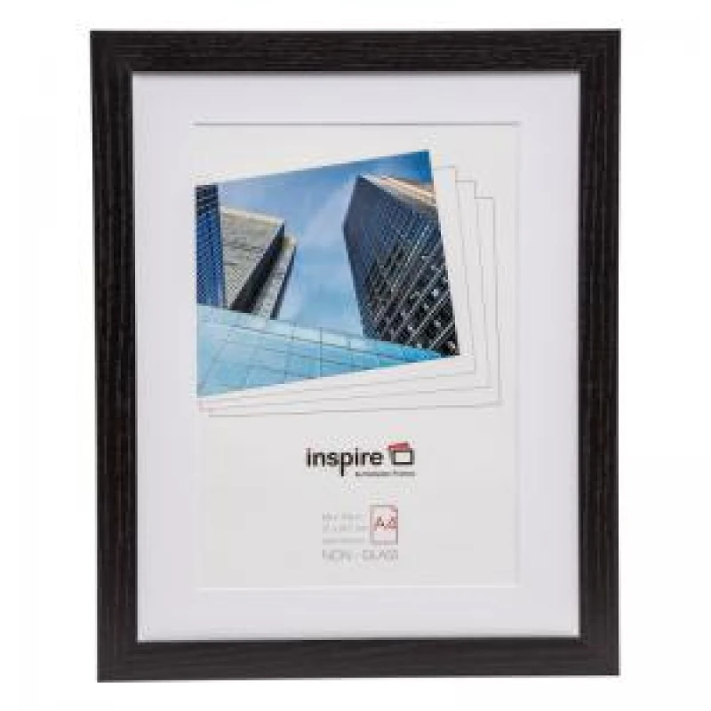 Image of Hampton Frames Columbia 2.5cm Wide MDF Paperwrap Certificate Frame A4 Black Ash Effect - COLA4MTNG COLA4MTNG