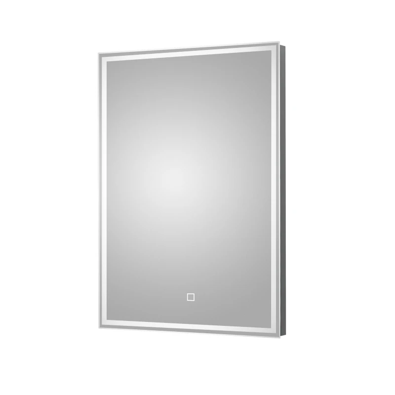 Image of Balterley LED Illuminated Framed Touch Sensor Mirror Demister 700x 500mm Silver