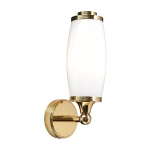 Image of Eliot 1 Light Bathroom Wall Light Polished Brass IP44, G9