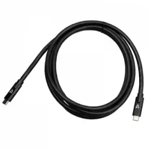 Image of V7 V7USBC10GB-2M USB cable USB 3.2 Gen 2 (3.1 Gen 2) USB C Black