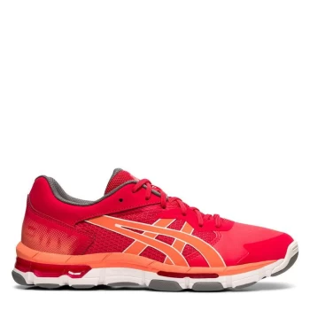 image of Asics Netburner Academy 8 Netball Shoe - Petal/Papaya