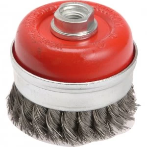 Image of Faithfull Twisted Knot Wire Cup Brush 100mm M14 Thread