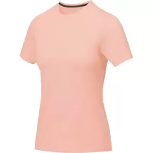 Image of Elevate Womens/Ladies Nanaimo Short Sleeve T-Shirt (L) (Pale Blush Pink)