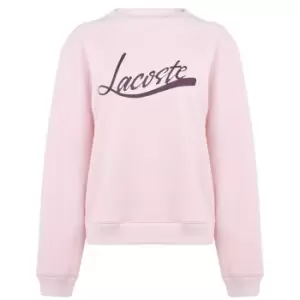 Lacoste Script Crew Sweatshirt - Pink