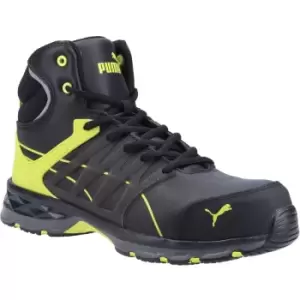 image of Puma Safety - Mens Velocity 2.0 Mid Leather Safety Boots (10.5 uk) (Yellow/Black) - Yellow/Black