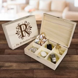 image of Personalised Monogram Keepsake Box