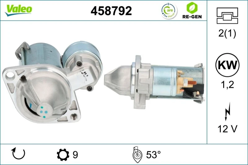 Image of Starter motor VALEO 458792