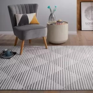 Image of Jazz Geometric Indoor Outdoor Rug Jazz Silver