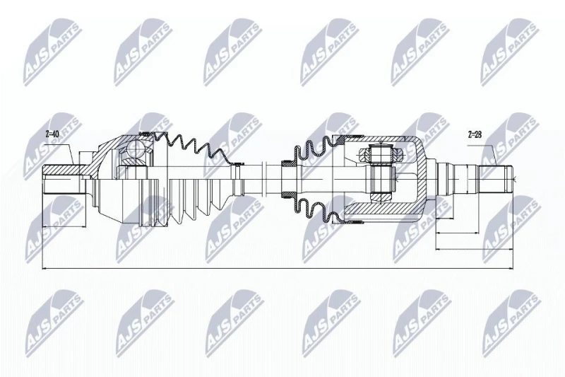 Image of NTY Drive shaft NTY NPW-VV-036