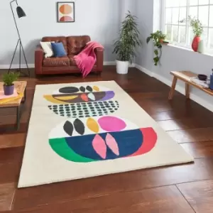 Image of Inaluxe Neon IX11 120cm x 170cm Rectangle - Ivory and Multicoloured
