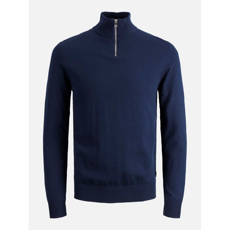 Image of Jack & Jones Blue / Navy Blazer Plain Half Zip Jumper Navy Male XL 200922UK