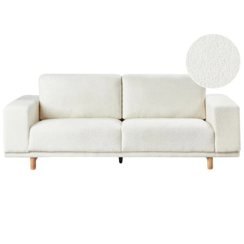 Image of Beliani Sofa 3 Seater Nivala Boucle Off-White