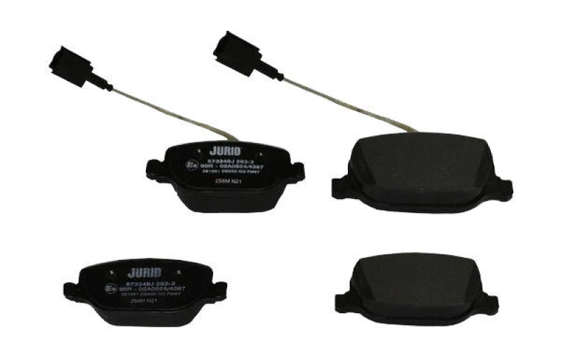 Image of JURID 573348J Brake pad set incl. wear warning contact, without accessories Brake Pad Set,disc brake (402)