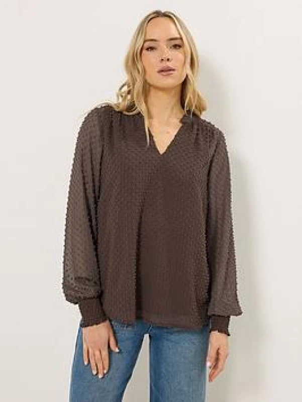 Image of Yours Womens Ribbed Swing Top in Grey Size: 30-32 Grey Female 30-32