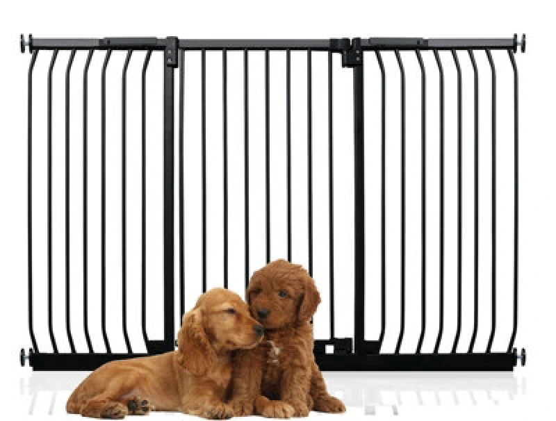 Image of Bettacare Extra Tall Elite Dog Gate, 170Cm - 179Cm, Matt Black, Extra Tall 96.8Cm In Height, Pressure Fit Pet Gate