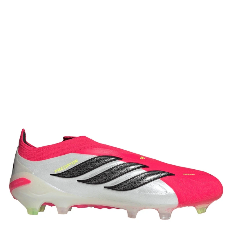 Image of adidas Mens adidas Predator Elite Laceless Firm Ground Football Boots Red/Blk/White male 7 (40.7)