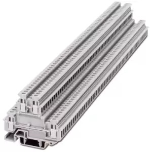 image of Phoenix Contact Non-Fuse DIN Rail Terminal, 24A, 500 V, Grey ,Screw Down Termination