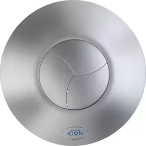 image of Airflow Extractor Fan Cover iCON15 in Silver ABS