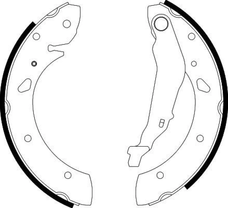 Image of HELLA Brake Shoe Set HELLA 8DB 355 001-761