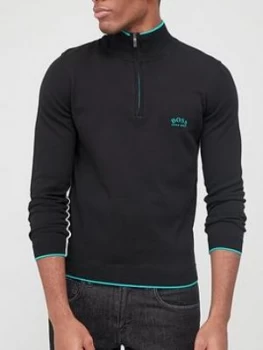 Image of Hugo Boss Athleisure Ziston Half Zip Jumper Black Size L Men