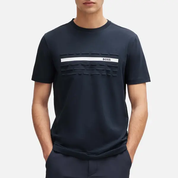 Image of BOSS Green Cotton Blend T-Shirt - XL Blue Tops male 50513010-402 XL