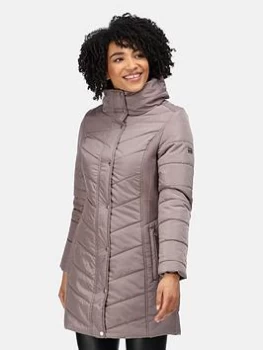 Image of Regatta Parthenia Quilted Jacket - Dark Taupe, Dark Taupe, Size 14, Women