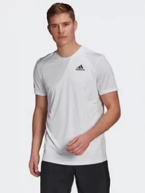 Image of adidas Club Tennis 3-stripes T-Shirt, Black/White Size M Men