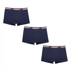 image of Superdry Classic Three Pack Boxer - Navy, Blue Multi Size M Men