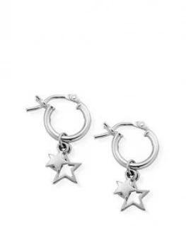 Image of Chlobo Sterling Silver Double Star Small Hoops