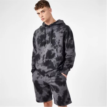 image of Jack Wills Woodward Pheasant Logo Hoodie - Black Tie Dye