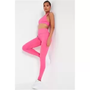 image of I Saw It First Hot Pink Basic Active Leggings - Pink