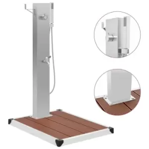 Image of Vidaxl 3051291 Outdoor Shower With Tray Stainless Steel