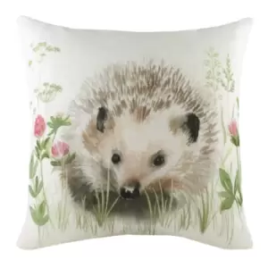 image of Hedgerow Hedgehog Cushion Multicolour, Multicolour / 43 x 43cm / Cover Only